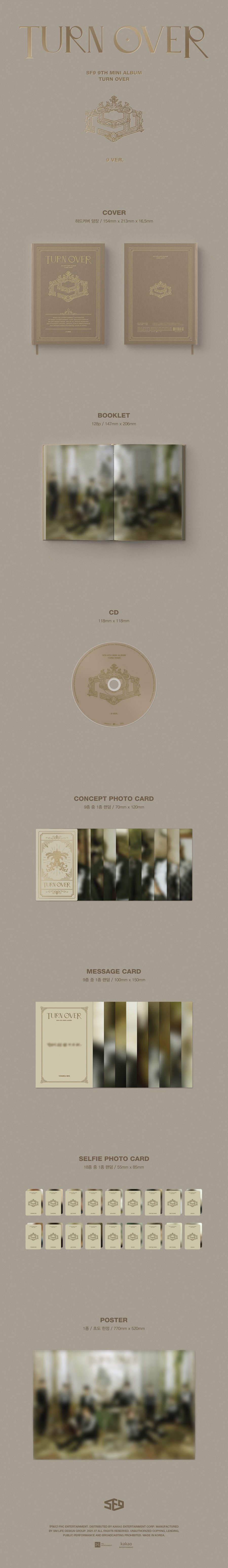 SF9 9th Mini Album Turn Over Selfie Photocard Rowoon Jaeyoon